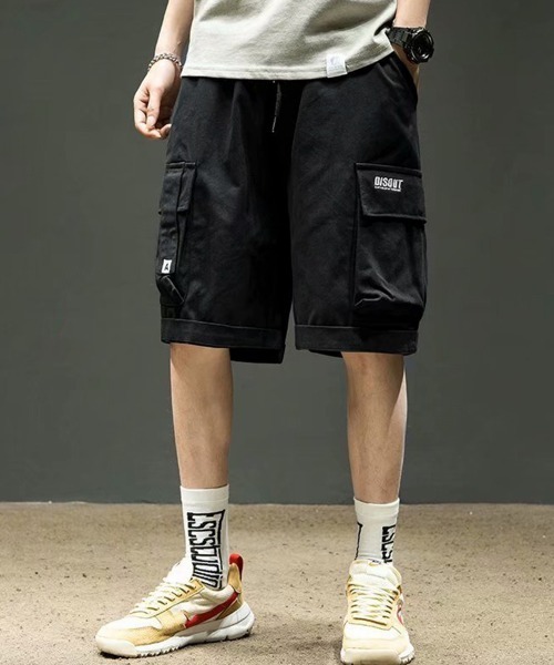 AsaAura(アサオーラ)の「パンツ メンズ イージー カーゴショーツ(カーゴパンツ・メンズ・ブラック/ベージュ/カーキ・L/XL)」の1枚目の写真