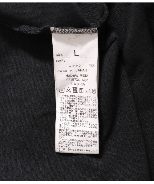 REMI RELIEF NAVY LABEL（レミレリーフネイビーレーベル）の「REMI RELIEF NAVY LABEL / レミレリーフ ネイビーレーベル：無地T：RN26349379AK[STD]（Tシャツ/カットソー・メンズ・ネイビー/ブラック/オフホワイト・M/L/XL）」の7枚目の写真