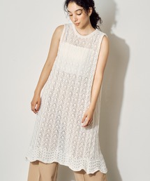 BARRETTA | シアーニットノースリーブワンピース(ワンピース)