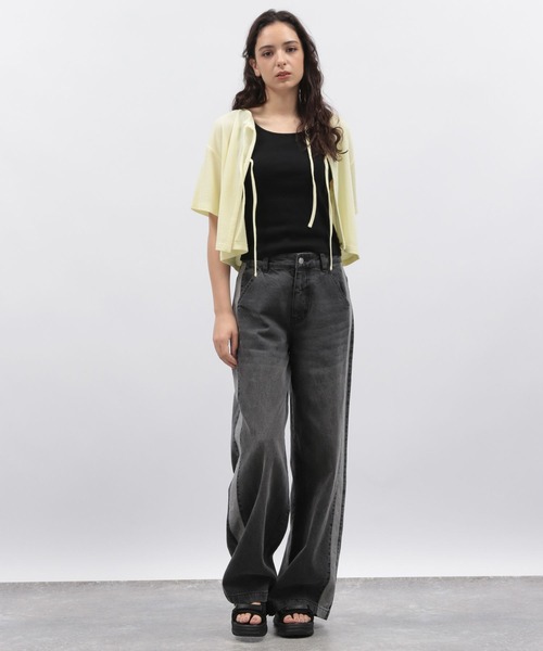 LAKOLE(ラコレ)の「ワッフルリボンカーディガン半袖 / 138177(カーディガン/ボレロ・レディース・その他9/グリーン/その他6/イエロー・SMALL/MEDIUM)」の8枚目の写真