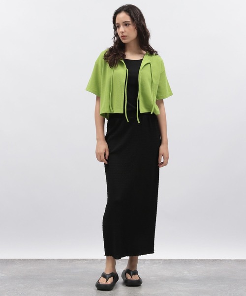 LAKOLE(ラコレ)の「ワッフルリボンカーディガン半袖 / 138177(カーディガン/ボレロ・レディース・その他9/グリーン/その他6/イエロー・SMALL/MEDIUM)」の13枚目の写真