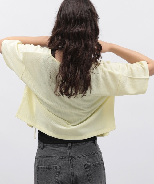 LAKOLE(ラコレ)の「ワッフルリボンカーディガン半袖 / 138177(カーディガン/ボレロ・レディース・その他9/グリーン/その他6/イエロー・SMALL/MEDIUM)」の12枚目の写真