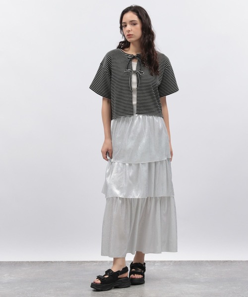 LAKOLE(ラコレ)の「ワッフルリボンカーディガン半袖 / 138177(カーディガン/ボレロ・レディース・その他9/グリーン/その他6/イエロー・SMALL/MEDIUM)」の18枚目の写真