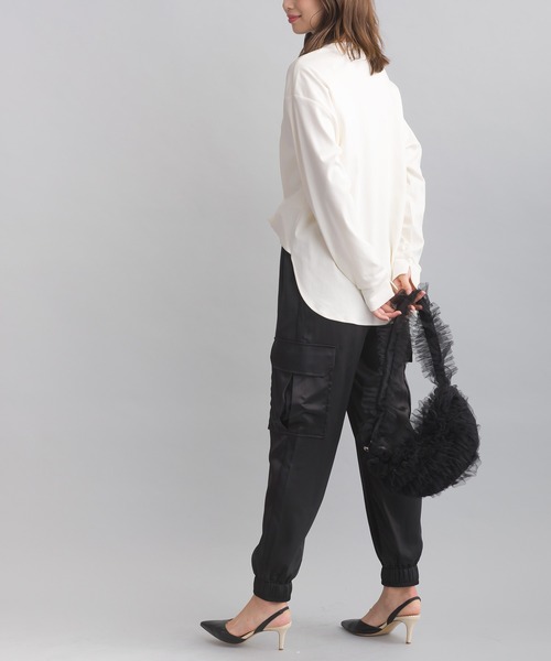 PICCIN（ピッチン）の「【セットアップ可能】サテンカーゴパンツ（カーゴパンツ・レディース・モカ/ブラック・M）」の8枚目の写真