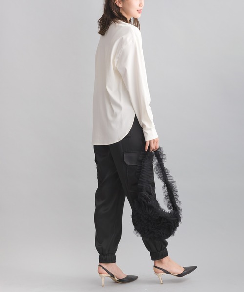 PICCIN（ピッチン）の「【セットアップ可能】サテンカーゴパンツ（カーゴパンツ・レディース・モカ/ブラック・M）」の9枚目の写真