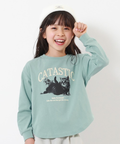 devirock（デビロック）の「綿100％ デビラボ ガールズ プリント 長袖Tシャツ（Tシャツ/カットソー・キッズ・その他4/その他12/その他9/その他7/その他10/その他8/その他6/その他11/その他5/その他3/その他2/その他1・100cm/90cm/160cm/150cm/140cm/130cm/120cm/110cm）」の2枚目の写真