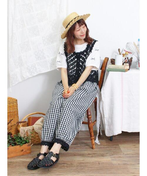 Samansa Mos2（サマンサ モスモス）の「◎リボンTシャツ（Tシャツ