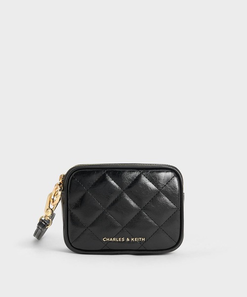 CHARLES & KEITH（チャールズ & キース）の「Apfra アップフラ キルトリスレットポーチ（ポーチ・レディース・ブラック/クリーム/セージグリーン・XXS）」の18枚目の写真