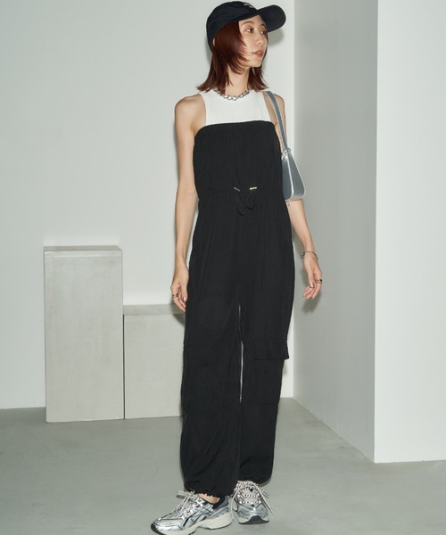 サロペット・オーバーオール・オールインワン mochiko 楽天市場】【SALE／40%OFF】お手入れらくらくキャミサロペット