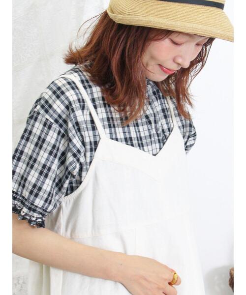 Samansa Mos2（サマンサ モスモス）の「デニム/ツイルビスチェ（ベスト・レディース・ブルー/オフホワイト/サックスブルー/カーキ・F）」の2枚目の写真