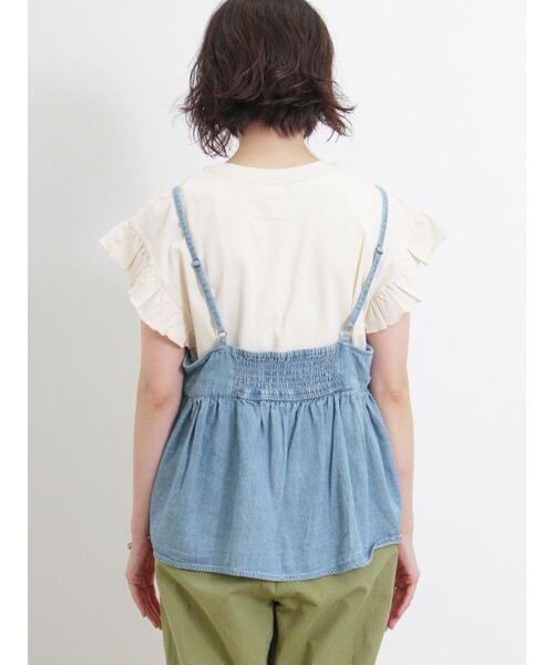 Samansa Mos2（サマンサ モスモス）の「デニム/ツイルビスチェ（ベスト・レディース・ブルー/オフホワイト/サックスブルー/カーキ・F）」の14枚目の写真