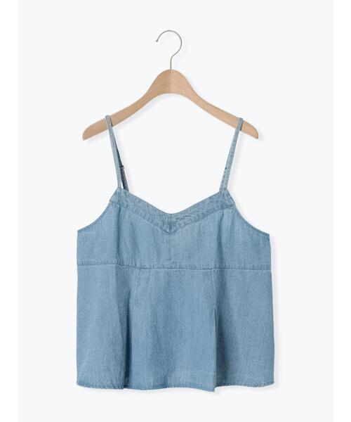 Samansa Mos2（サマンサ モスモス）の「デニム/ツイルビスチェ（ベスト・レディース・ブルー/オフホワイト/サックスブルー/カーキ・F）」の6枚目の写真