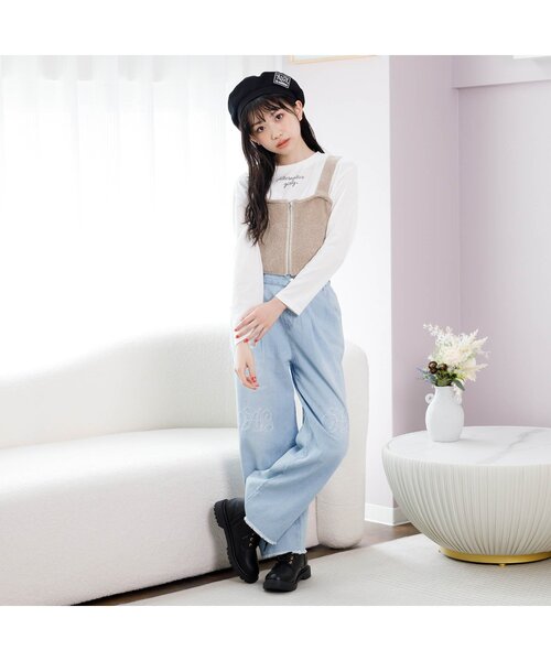 algy（アルジー）の「バックりぼんベレー（ハンチング/ベレー帽・キッズ・チェック/グリーン/ブラック・MEDIUM/SMALL）」の4枚目の写真