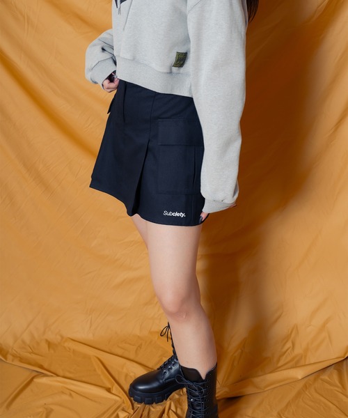 Subciety（サブサエティ）の「CARGO MINI SKIRT【WOMEN】（スカート・レディース・ブラック/ベージュ・FREE）」の2枚目の写真