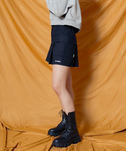 Subciety（サブサエティ）の「CARGO MINI SKIRT【WOMEN】（スカート・レディース・ブラック/ベージュ・FREE）」の9枚目の写真