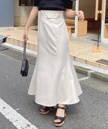 共ベルト付マーメイドスカート