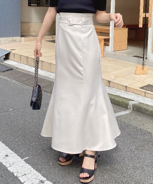 INGNI(イング)の「共ベルト付マーメイドスカート(スカート・レディース・チャコールグレー/ライトベージュ/ブラック/ボルドー・FREE)」の19枚目の写真