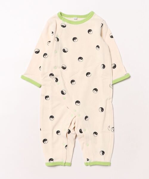 HOGAN RANCH WEAR(ホーガンランチウエア)の「ソウガラナガソデロンパース(ロンパース・キッズ・オフホワイト/グリーン/ピンク・80/70)」の2枚目の写真