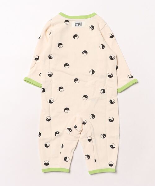 HOGAN RANCH WEAR(ホーガンランチウエア)の「ソウガラナガソデロンパース(ロンパース・キッズ・オフホワイト/グリーン/ピンク・80/70)」の4枚目の写真