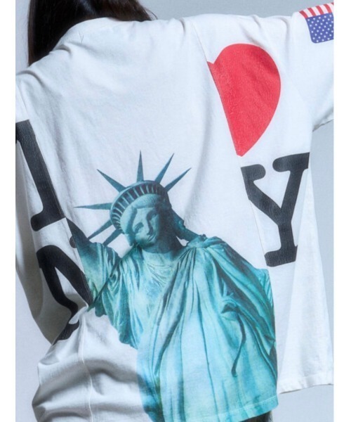 【SCHISM INDUCING】 FAKE REWORKED T SHIRT ★韓国の大人気 セール】【SCHISM INDUCING】FAKE REWORKED T SHIRT_IVORY（T