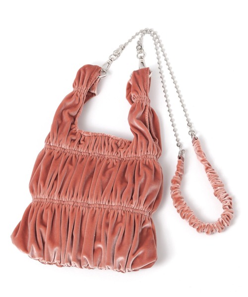 LAKOLE(ラコレ)の「ギャザーチェーンショルダーバッグ / 140067(ショルダーバッグ・レディース・ブラック/キャメル/ピンク・FREE)」の9枚目の写真