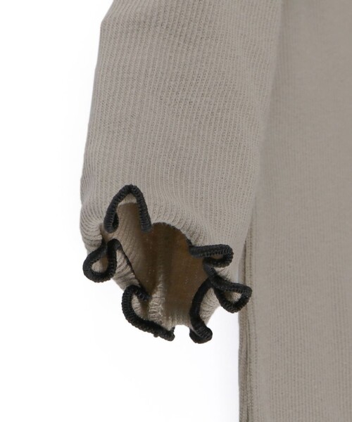 DRC branshes（ディーアールシーブランシェス）の「【WEB限定/DRC】配色メロウ長袖リブワンピース（ワンピース・キッズ・ブラック/グレイッシュベージュ/その他1・90/140/150/100/120/130/110）」の6枚目の写真