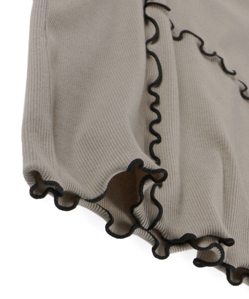 DRC branshes（ディーアールシーブランシェス）の「【WEB限定/DRC】配色メロウ長袖リブワンピース（ワンピース・キッズ・ブラック/グレイッシュベージュ/その他1・90/140/150/100/120/130/110）」の7枚目の写真