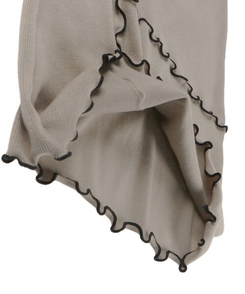 DRC branshes（ディーアールシーブランシェス）の「【WEB限定/DRC】配色メロウ長袖リブワンピース（ワンピース・キッズ・ブラック/グレイッシュベージュ/その他1・90/140/150/100/120/130/110）」の8枚目の写真