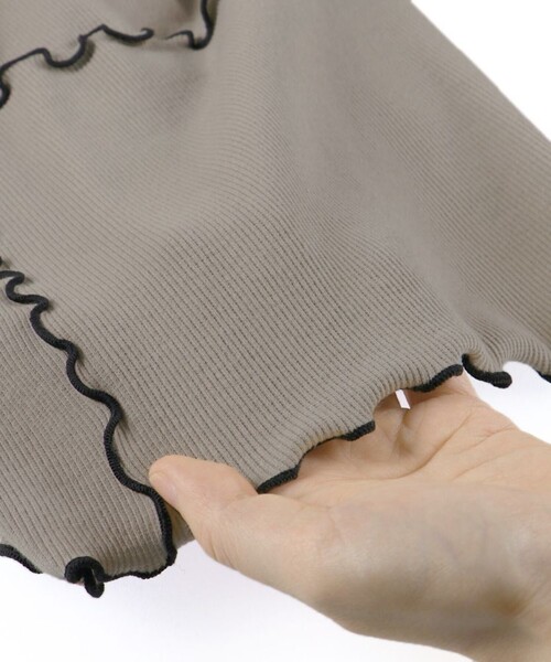 DRC branshes（ディーアールシーブランシェス）の「【WEB限定/DRC】配色メロウ長袖リブワンピース（ワンピース・キッズ・ブラック/グレイッシュベージュ/その他1・90/140/150/100/120/130/110）」の10枚目の写真