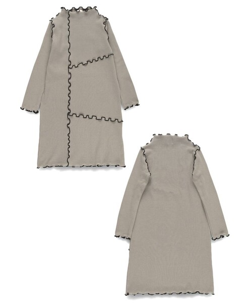 DRC branshes（ディーアールシーブランシェス）の「【WEB限定/DRC】配色メロウ長袖リブワンピース（ワンピース・キッズ・ブラック/グレイッシュベージュ/その他1・90/140/150/100/120/130/110）」の12枚目の写真