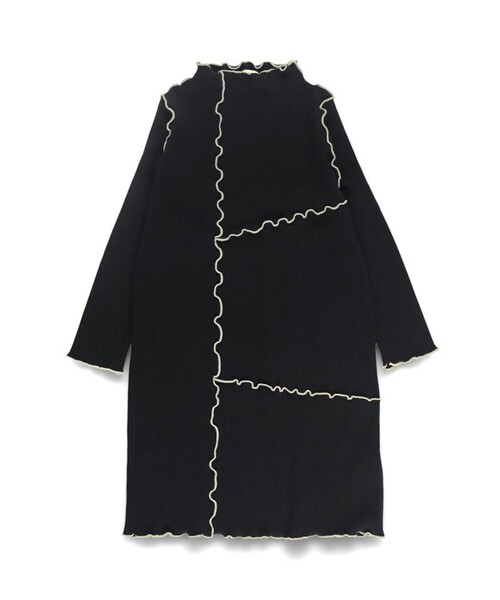 DRC branshes（ディーアールシーブランシェス）の「【WEB限定/DRC】配色メロウ長袖リブワンピース（ワンピース・キッズ・ブラック/グレイッシュベージュ/その他1・90/140/150/100/120/130/110）」の14枚目の写真