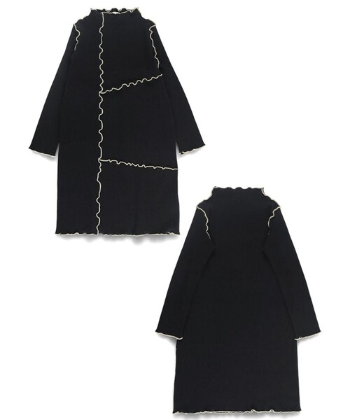 DRC branshes（ディーアールシーブランシェス）の「【WEB限定/DRC】配色メロウ長袖リブワンピース（ワンピース・キッズ・ブラック/グレイッシュベージュ/その他1・90/140/150/100/120/130/110）」の16枚目の写真