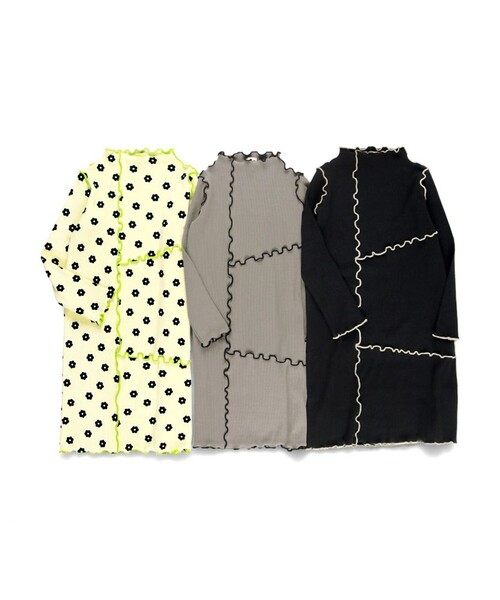 DRC branshes（ディーアールシーブランシェス）の「【WEB限定/DRC】配色メロウ長袖リブワンピース（ワンピース・キッズ・ブラック/グレイッシュベージュ/その他1・90/140/150/100/120/130/110）」の17枚目の写真