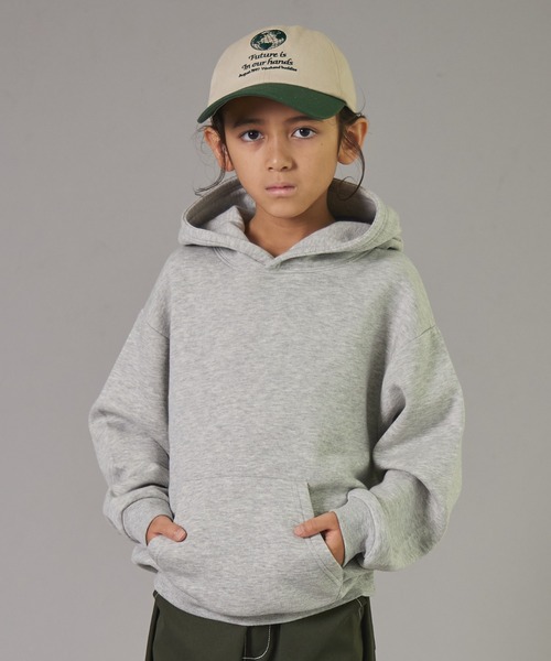 PAIRMANON STREET（ペアマノンストリート）の「【PAIRMANON STREET】裏起毛 無地 シンプル フーディー 長袖 スウェット パーカー（パーカー・キッズ・オレンジ/ベージュ/ネイビー/ブラック/グレー/グリーン・100/110/120/130/140/150/160/90）」の3枚目の写真