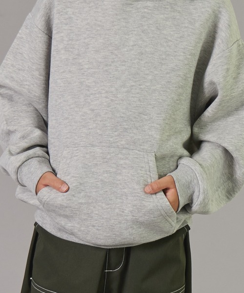 PAIRMANON STREET（ペアマノンストリート）の「【PAIRMANON STREET】裏起毛 無地 シンプル フーディー 長袖 スウェット パーカー（パーカー・キッズ・オレンジ/ベージュ/ネイビー/ブラック/グレー/グリーン・100/110/120/130/140/150/160/90）」の11枚目の写真