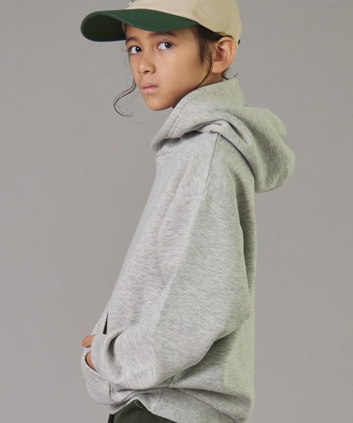 PAIRMANON STREET（ペアマノンストリート）の「【PAIRMANON STREET】裏起毛 無地 シンプル フーディー 長袖 スウェット パーカー（パーカー・キッズ・オレンジ/ベージュ/ネイビー/ブラック/グレー/グリーン・100/110/120/130/140/150/160/90）」の12枚目の写真