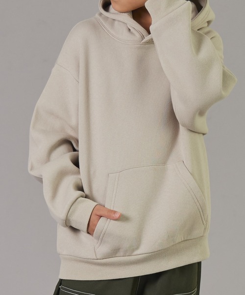 PAIRMANON STREET（ペアマノンストリート）の「【PAIRMANON STREET】裏起毛 無地 シンプル フーディー 長袖 スウェット パーカー（パーカー・キッズ・オレンジ/ベージュ/ネイビー/ブラック/グレー/グリーン・100/110/120/130/140/150/160/90）」の15枚目の写真