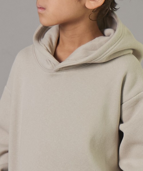 PAIRMANON STREET（ペアマノンストリート）の「【PAIRMANON STREET】裏起毛 無地 シンプル フーディー 長袖 スウェット パーカー（パーカー・キッズ・オレンジ/ベージュ/ネイビー/ブラック/グレー/グリーン・100/110/120/130/140/150/160/90）」の17枚目の写真