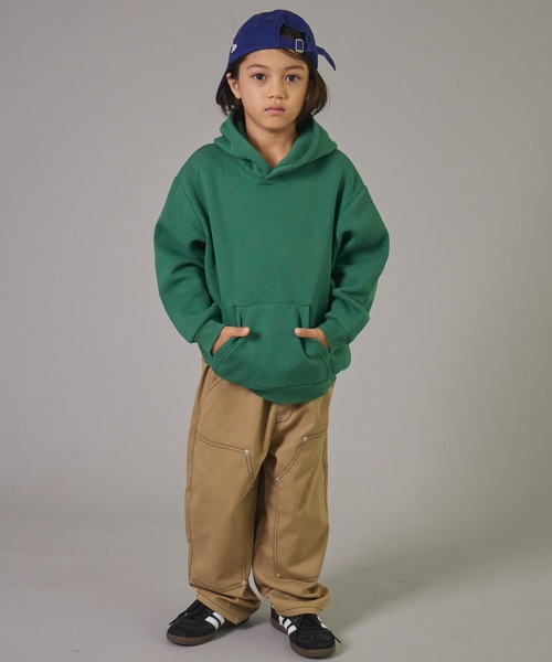 PAIRMANON STREET（ペアマノンストリート）の「【PAIRMANON STREET】裏起毛 無地 シンプル フーディー 長袖 スウェット パーカー（パーカー・キッズ・オレンジ/ベージュ/ネイビー/ブラック/グレー/グリーン・100/110/120/130/140/150/160/90）」の18枚目の写真
