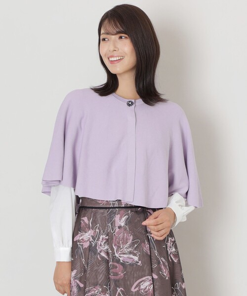 TO BE CHIC(トゥー ビー シック)の「レーヨンコットン カーディガン(カーディガン/ボレロ・レディース・グリーン系その他3/パープル系その他4/ブラック・40)」の3枚目の写真