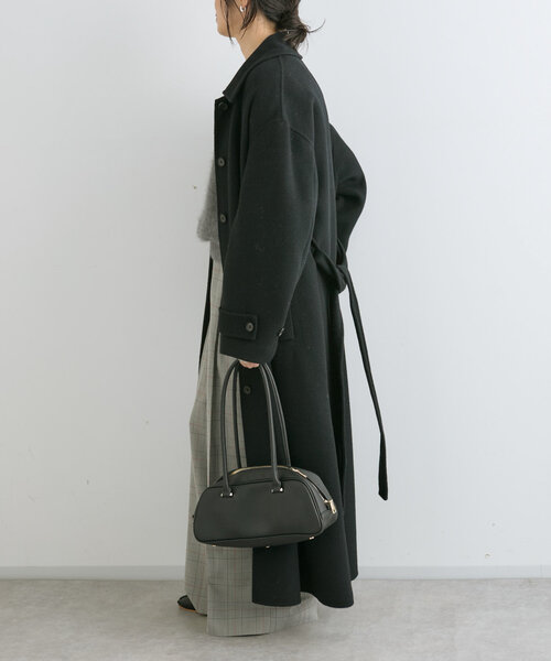 RIVE DROITE（リヴドロワ）の「【サッと羽織れる】ウールリバーステンカラーコート（その他アウター・レディース・ブラック/キャメル・36/38）」の11枚目の写真