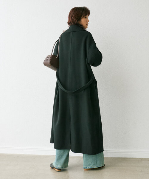 RIVE DROITE（リヴドロワ）の「【サッと羽織れる】ウールリバーステンカラーコート（その他アウター・レディース・ブラック/キャメル・36/38）」の20枚目の写真