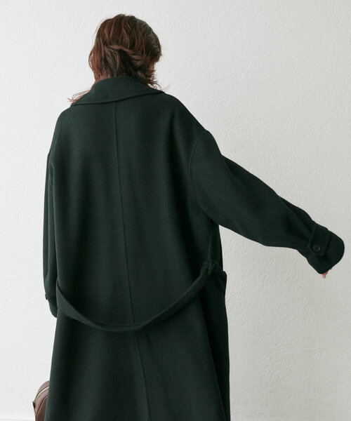 RIVE DROITE（リヴドロワ）の「【サッと羽織れる】ウールリバーステンカラーコート（その他アウター・レディース・ブラック/キャメル・36/38）」の22枚目の写真