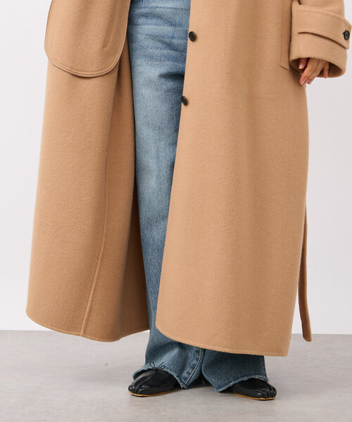 セール】【サッと羽織れる】ウールリバーステンカラーコート（その他