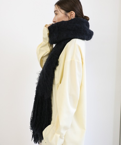 セール】モヘアタッチボリュームフリンジマフラー（マフラー）｜select