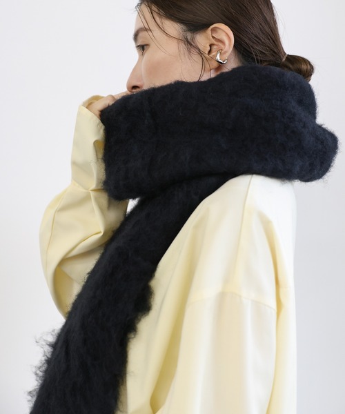セール】モヘアタッチボリュームフリンジマフラー（マフラー）｜select