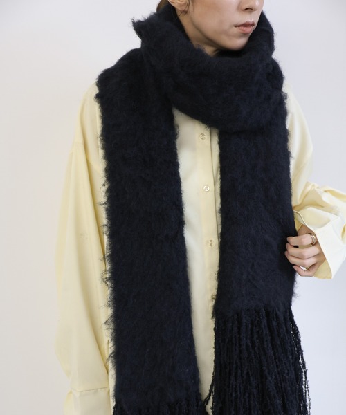 セール】モヘアタッチボリュームフリンジマフラー（マフラー）｜select