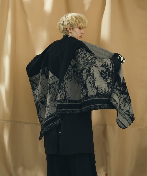 セール】アニマルフレンドスターデザインスリットポンチョ（ポンチョ