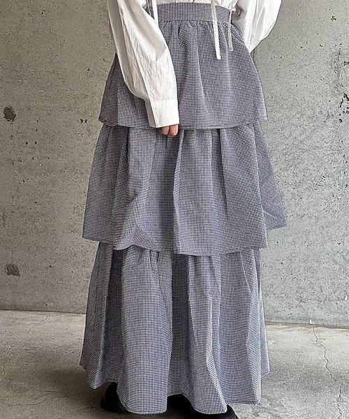 メタモ♡Gingham fruit tart ティアードスカート Gingham fruits tart | メタモルフォーゼ - ロリータ（ロリィタ