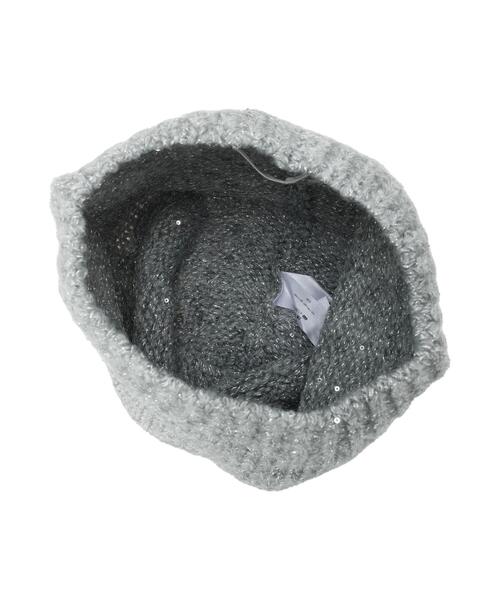 Lugnoncure(ルノンキュール)の「スパンコールビーニー(ハット・レディース・ブラック/グレー/ベージュ・F)」の4枚目の写真